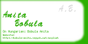 anita bobula business card